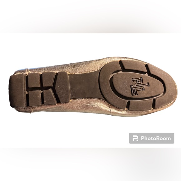 LAUREN RALPH LAUREN Cadence Gold Driving Moccasin Loafers Size 8.5 - Picture 6 of 9